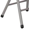 Flash Furniture Foldable Stool with Black Plastic Seat and Titanium Frame 2-DAD-YCD-30-GG